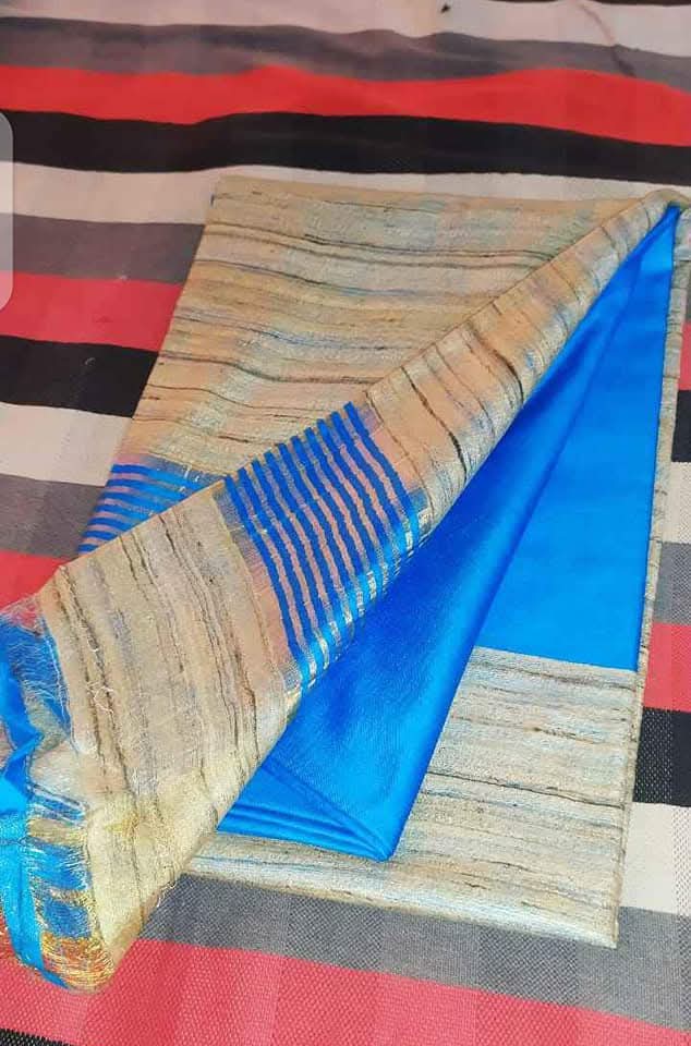 Pure Tassar gheecha silk saree