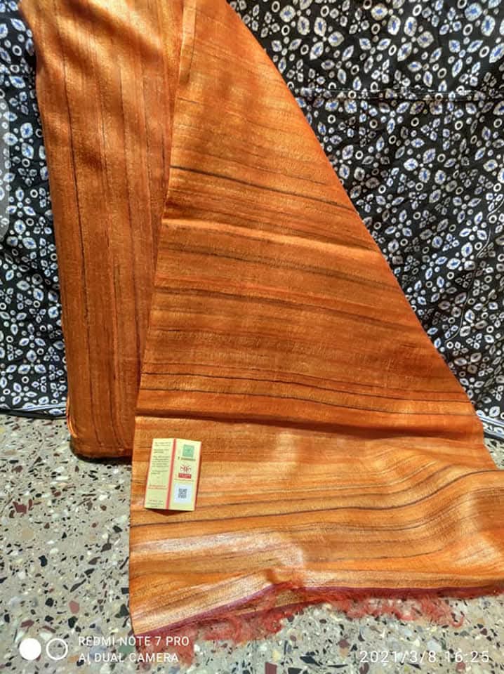 Pure Tassar gheecha silk saree