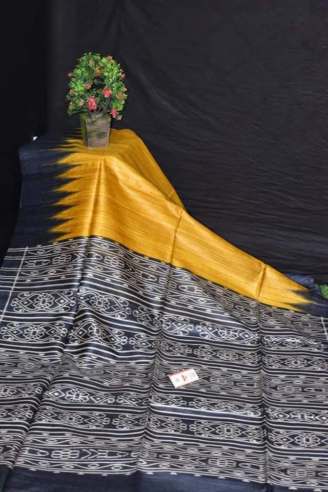 Tassar gheecha silk saree
