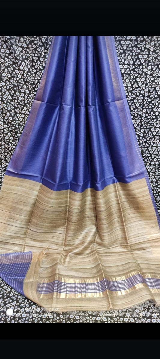 Pure Tassar gheecha silk saree