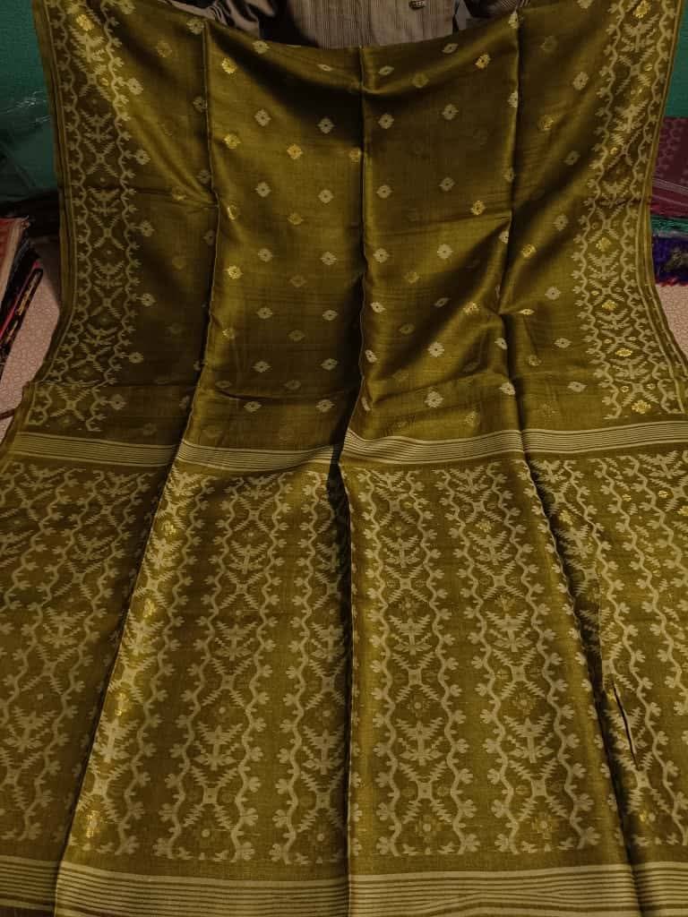 Pure Tassar by Tusser Mena kari silk saree